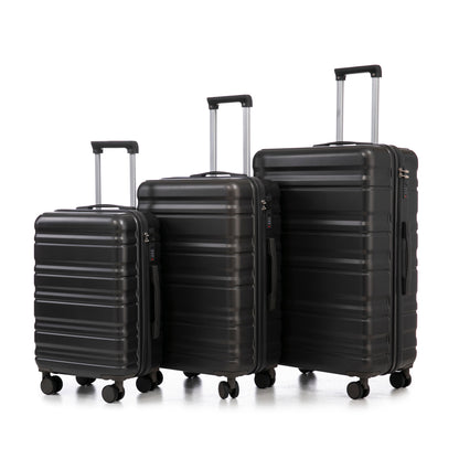 HouseOfZazla dark gray ABS hard case luggage set with combination lock