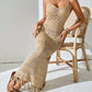 Openwork Scoop Neck Cover-Up Dress - Farnelli