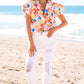 Chelsea Floral Bouquet Flutter Top - Farnelli