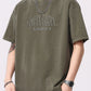 Men's Plus Size Letter Round Neck Short Sleeve T-Shirt - Farnelli