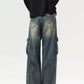 Men's Wash Wide Leg Cargo Jeans - Farnelli