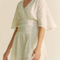 Davi & Dani Batwing Sleeve Waist Belt Romper - Farnelli