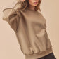 Aemi + Co Exposed Seam Round Neck Drop Shoulder Sweatshirt - Farnelli
