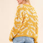 And The Why Full Size Textured Pattern Contrast Sweater - Farnelli