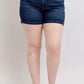 Judy Blue Full Size High Waist Back Flap Pocket Denim Shorts Plus Size - Farnelli