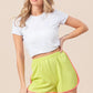 BiBi Cord Rib with Band Side Slit Shorts - Farnelli