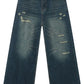 Men's Distressed Wide Leg Jeans - Farnelli