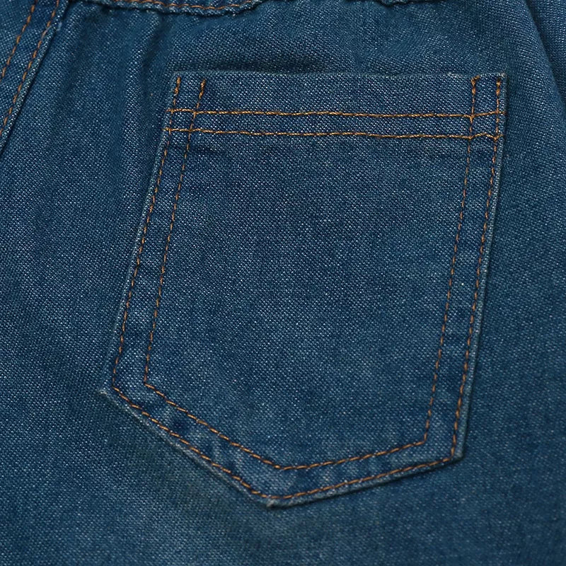 Children's Plaid Shirt & Distressed Jeans with Suspenders Set - Farnelli