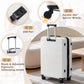 HouseOfZazla 5-piece black hardside luggage set with USB port and spinner wheels