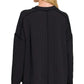 Zenana Full Size Exposed Seam Long Sleeve Corded Rib Knit Top Plus Size - Farnelli