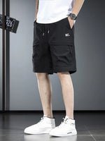 Men's Plus Size Drawstring Cargo Shorts - Farnelli