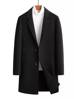 Men's Plus Size Classic Wool Blend Overcoat - Farnelli