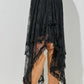 Elastic Waist Asymmetrical Lace Skirt - Farnelli