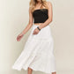 ADORA Rhinestone Accent Tiered Skirt - Farnelli