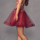 Juliet 902 Short A-Line 3D Butterfly Applique Layered Tulle Gown