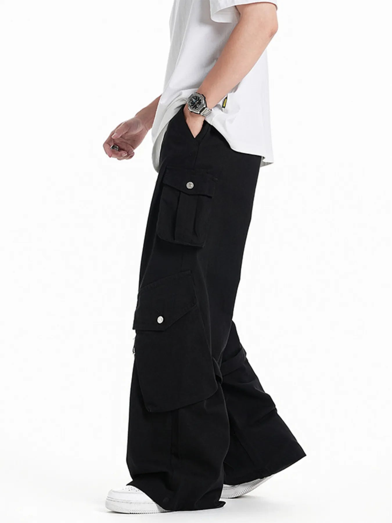 Men's Wide Leg Cargo Pants - Farnelli