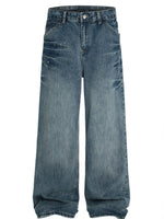 Men's Washed Wide Leg Jeans - Farnelli