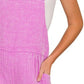 Zenana Washed Double Gauze Tie Back Rompers - Farnelli