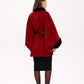 Genuine Scandinavian Mink Fur Double Face Wool Poncho