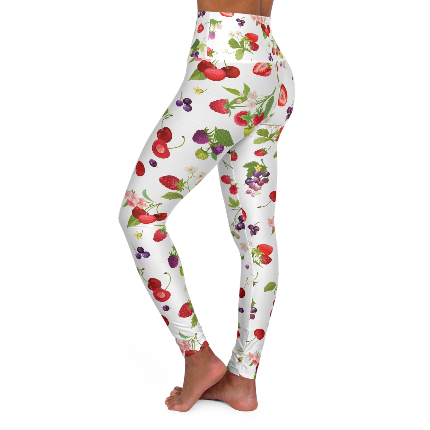 🍓 Farnelli Fruity High-Waisted Yoga Leggings