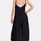 Zenana Spaghetti Strap Wide Leg Overalls with Pockets - Farnelli