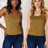 Basic Bae Full Size Round Neck Slim Cami Plus Size - Camel