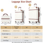 HouseOfZazla white 3-piece hardshell luggage set with TSA locks