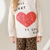 Children's Heart Long Sleeve Casual T-Shirt - Eggshell
