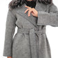 Genuine Silver Fox Virgin Wool Coat
