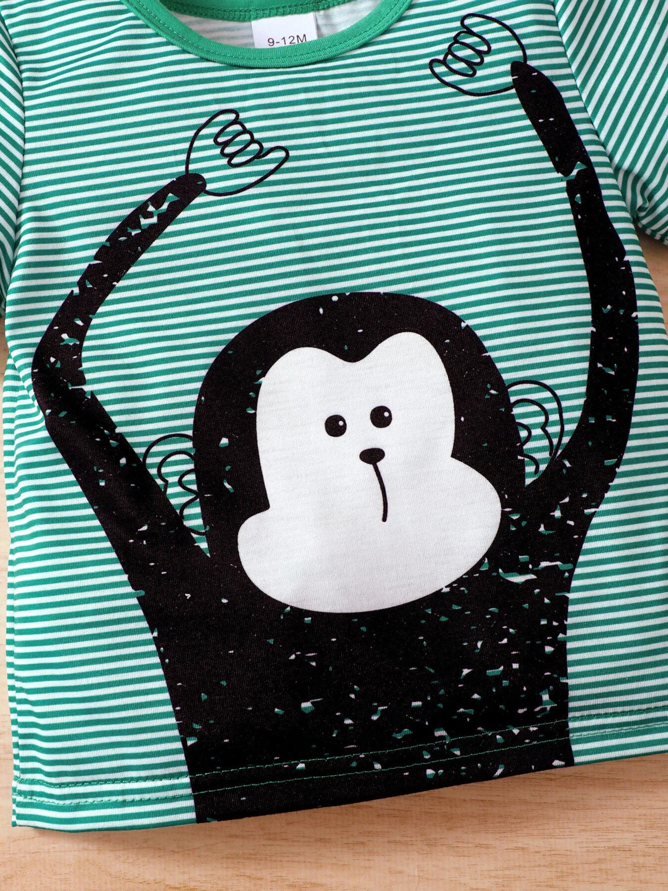 Children's Monkey Striped Top and Shorts Set - Farnelli