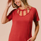 BiBi Front Cutout Mini Tee Dress with Pockets - Farnelli