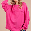 Ces Femme Exposed Seam Long Sleeve Sweatshirt - Fuchisa