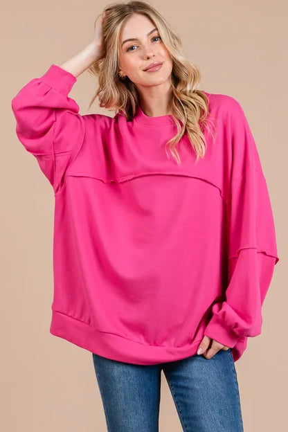 Ces Femme Exposed Seam Long Sleeve Sweatshirt - Farnelli