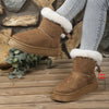Fur-Lined Winter Ankle Boots - Khaki