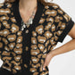 Umgee Leopard Button Down Short Sleeve Cardigan - Farnelli