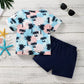 Children's Tropical Palm Tree Print Outfit Set - Farnelli