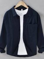 Men's Plus Size Button Up Long Sleeve Shirt - Farnelli