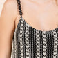 GeeGee Plus Size Striped Scoop Neck Beaded Strap Maxi Cami Dress - Farnelli