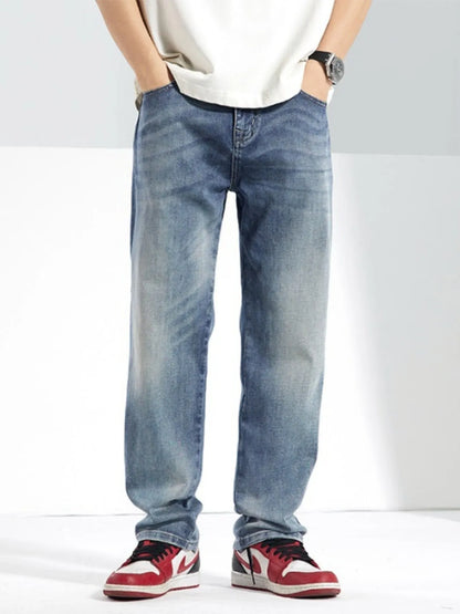 Men's Washed Straight Jeans - Farnelli