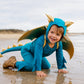 Jade Blue and Gold Dragon Costume