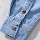 Men's Plus Size Button Up Long Sleeve Denim Shirt - Farnelli