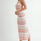 MABLE Lightweight Pointelle Chevron Knit Maxi Dress - Farnelli