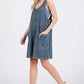 Mittoshop Low Scoop Neck Tank Washed French Terry Romper - Farnelli