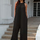 Double Take Full Size Tie Back Cutout Sleeveless Jumpsuit - Farnelli