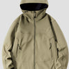 Men's Plus Size Hooded Zip Up Jacket - Khakis