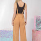 VERY J Texture Washed Wide Leg Overalls - Farnelli