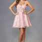 Juliet JT917A Dress Embroidered Lace with Corset Bodice Cocktail Dress