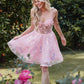 Juliet JT917A Dress Embroidered Lace with Corset Bodice Cocktail Dress