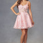Juliet JT917A Dress Embroidered Lace with Corset Bodice Cocktail Dress