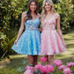 Juliet JT917A Dress Embroidered Lace with Corset Bodice Cocktail Dress